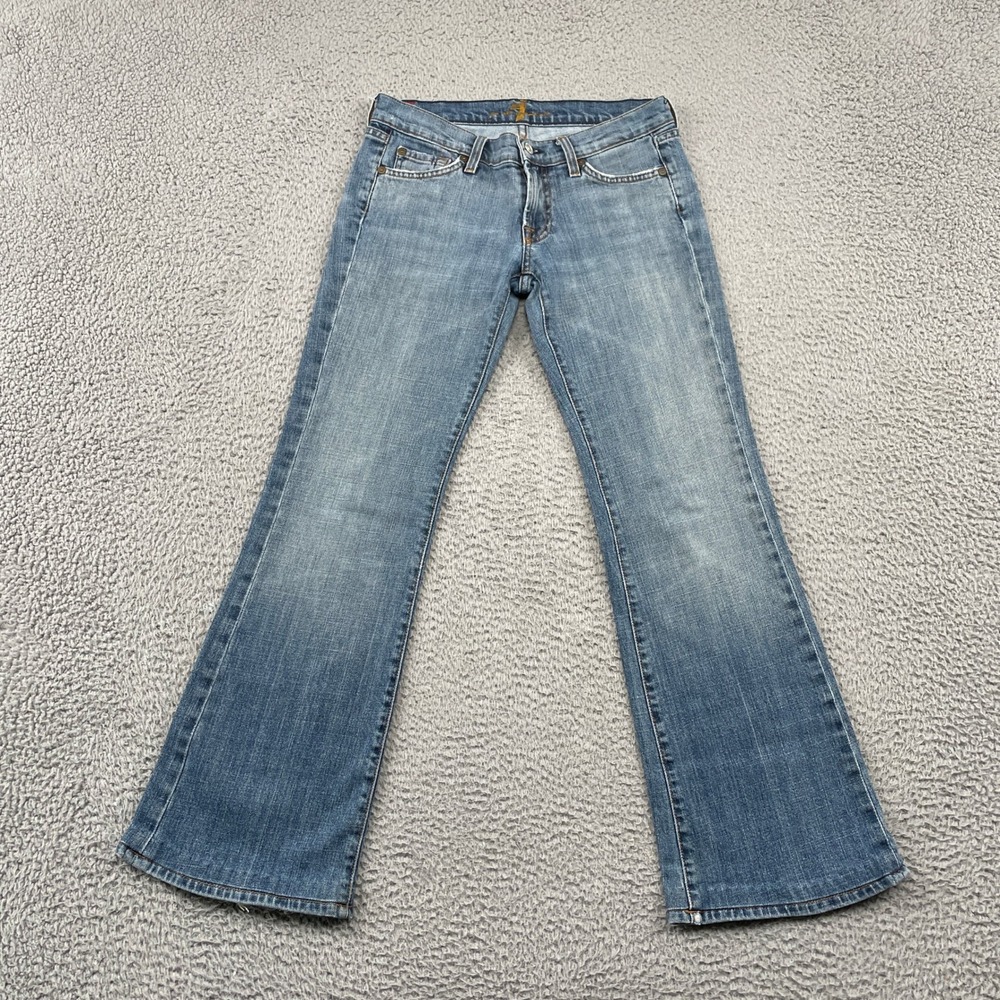 7 For All Mankind Light Wash Blue Flare Jeans